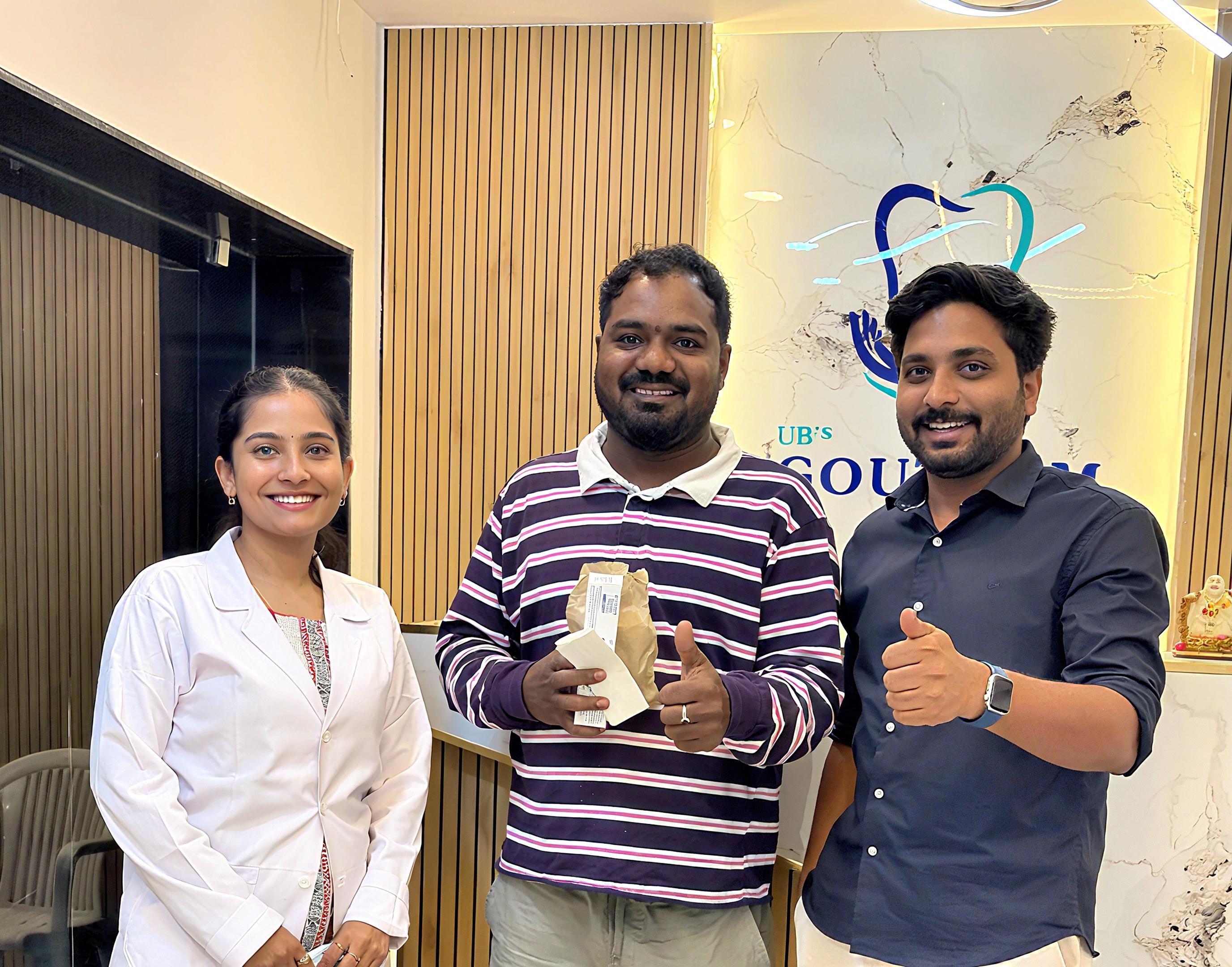 Confident smiling patient after treatment